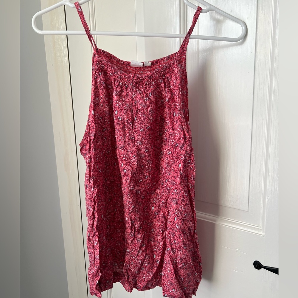Gap women’s tank top, pink with pattern size small